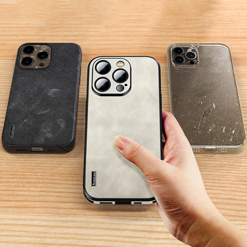 iPhone Series | Matte Leather Phone Case