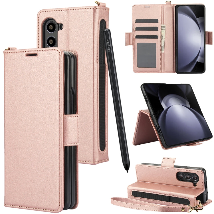Side Buckle Leather Phone Case, For Samsung Galaxy Fold6 5G, For Samsung Galaxy Fold5 5G, For Samsung Galaxy Fold4 5G