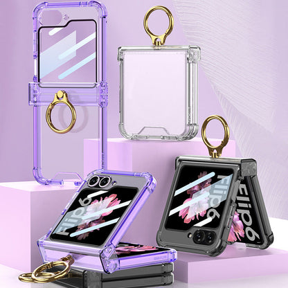 Transparent Ring Case For Galaxy Z Flip Series