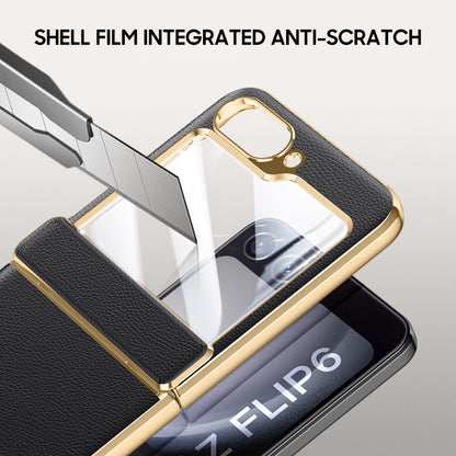 Folding Leather Case For Galaxy Z Flip Series