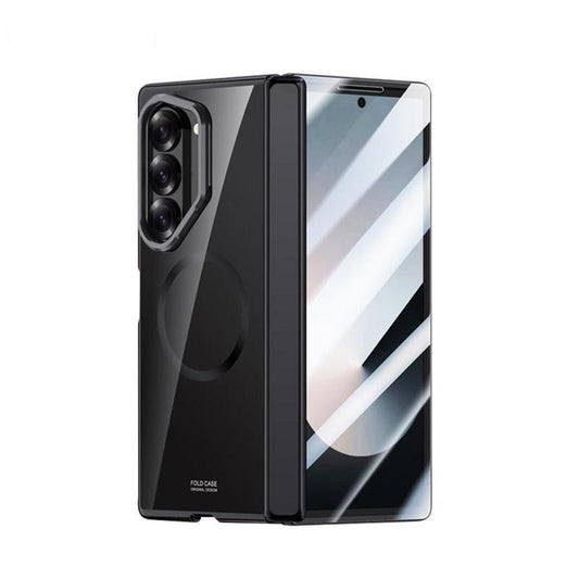 Electroplated Transparent Case with Lens Holder For Galaxy Z Fold 6