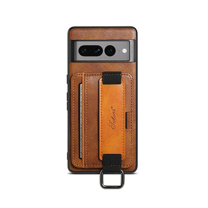 Google Series | Wrist Strap Card Holder Leather Case