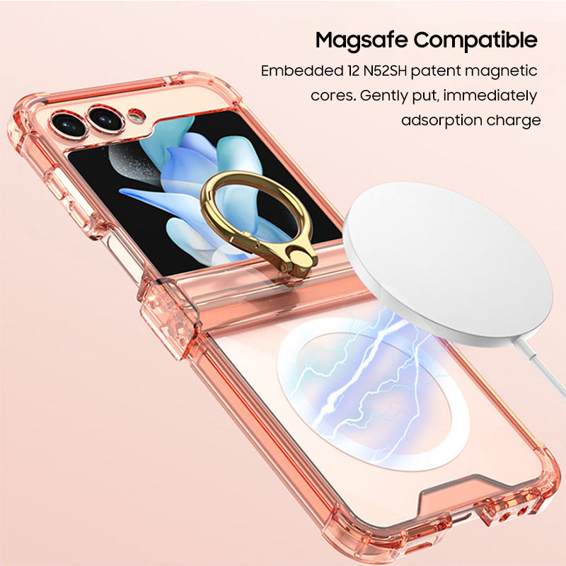 Transparent Ring Case For Galaxy Z Flip Series