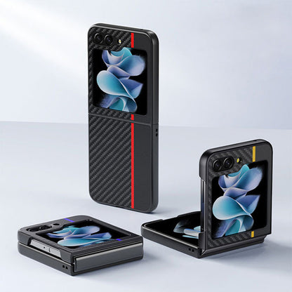 Carbon Fiber Pattern Color Matching Case For Z Flip Series