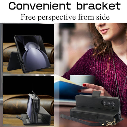 Side Buckle Leather Phone Case, For Samsung Galaxy Fold3 5G