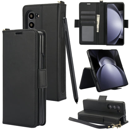 Side Buckle Leather Phone Case, For Samsung Galaxy Fold6 5G, For Samsung Galaxy Fold5 5G, For Samsung Galaxy Fold4 5G