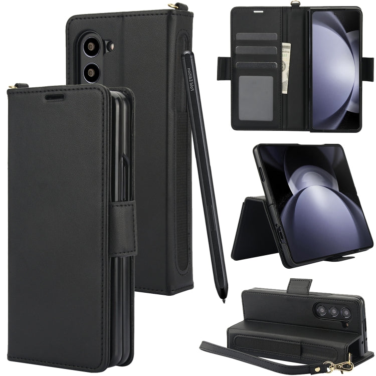 Side Buckle Leather Phone Case, For Samsung Galaxy Fold6 5G, For Samsung Galaxy Fold5 5G, For Samsung Galaxy Fold4 5G