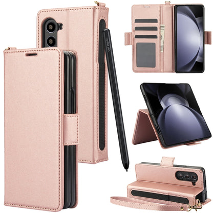 Side Buckle Leather Phone Case, For Samsung Galaxy Fold6 5G, For Samsung Galaxy Fold5 5G, For Samsung Galaxy Fold4 5G
