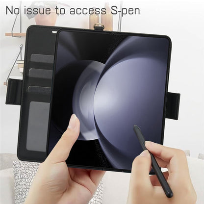 Side Buckle Leather Phone Case, For Samsung Galaxy Fold6 5G, For Samsung Galaxy Fold5 5G, For Samsung Galaxy Fold4 5G