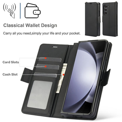 Side Buckle Leather Phone Case, For Samsung Galaxy Fold6 5G, For Samsung Galaxy Fold5 5G, For Samsung Galaxy Fold4 5G