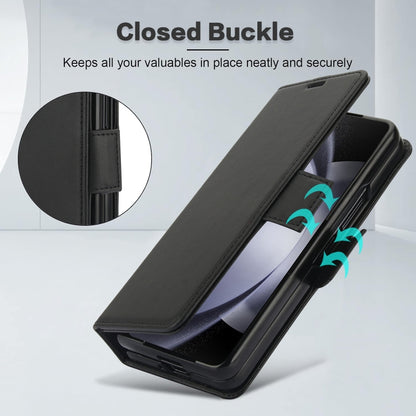 Side Buckle Leather Phone Case, For Samsung Galaxy Fold6 5G, For Samsung Galaxy Fold5 5G, For Samsung Galaxy Fold4 5G