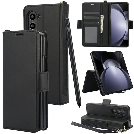 Side Buckle Leather Phone Case, For Samsung Galaxy Fold6 5G, For Samsung Galaxy Fold5 5G, For Samsung Galaxy Fold4 5G