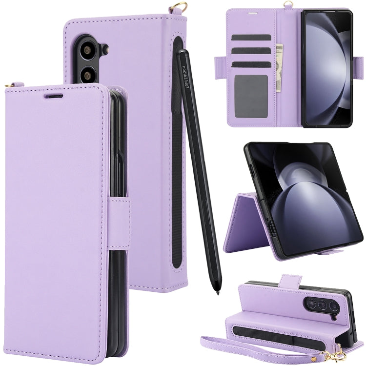 Side Buckle Leather Phone Case, For Samsung Galaxy Fold6 5G, For Samsung Galaxy Fold5 5G, For Samsung Galaxy Fold4 5G
