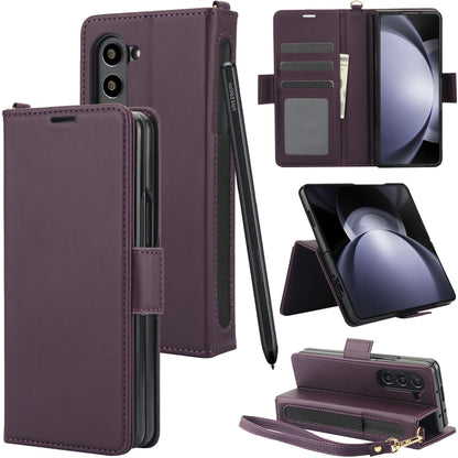 Side Buckle Leather Phone Case, For Samsung Galaxy Fold6 5G, For Samsung Galaxy Fold5 5G, For Samsung Galaxy Fold4 5G