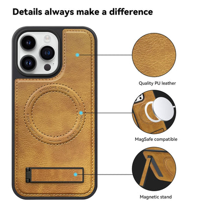 iPhone Magsafe Series | Retro Leather Case with Stand