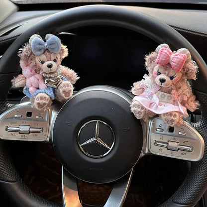 Rose Bear Plush Keychain with Cute Skirt and Bow