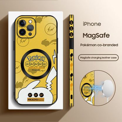 iPhone MagSafe Series | Pokémon Cartoon Leather Phone Case