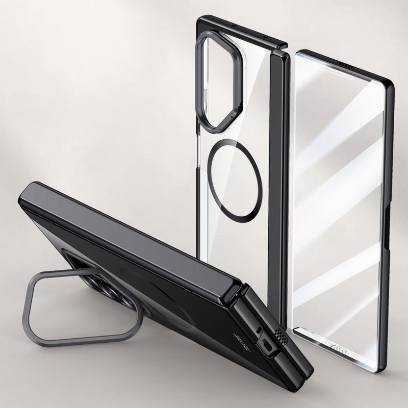 Electroplated Transparent Case with Lens Holder For Galaxy Z Fold 6