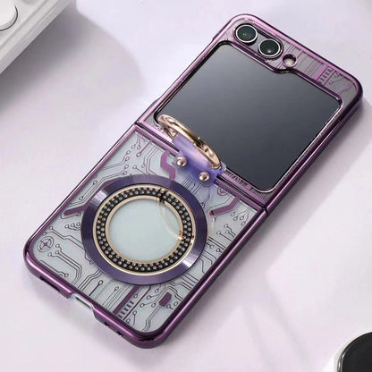 Circuit Board Pattern Power Case For Galaxy Z Flip Series