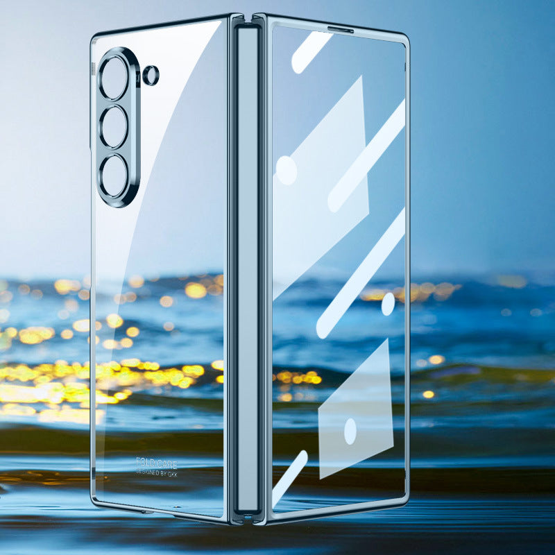 Transparent PC Electroplated Case For Galaxy Z Fold Series