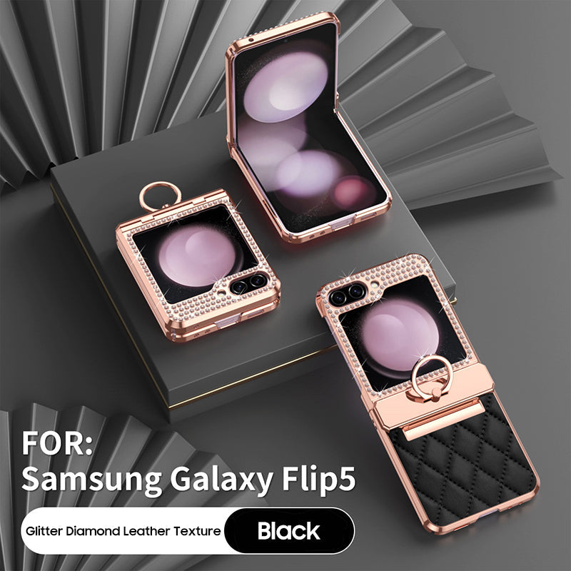 Glitter Diamond Leather Case For Galaxy Z Flip Series