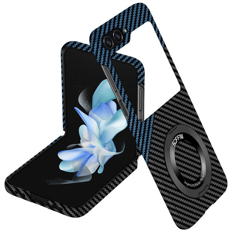 Rotating Magnetic Ring Carbon Fiber Case For Galaxy Z Flip Series